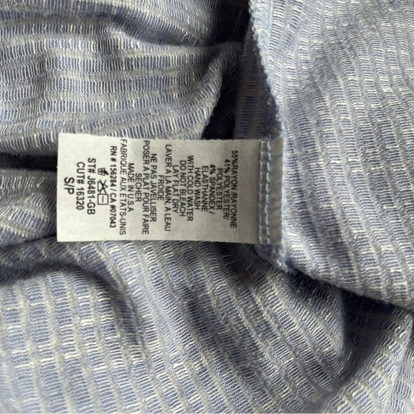 White & Blue Striped Baby Doll Top - Small - Picture 4 of 4